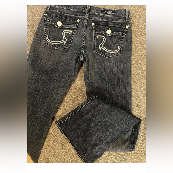 Rock & Republic Denim - Rock Republic Hurt Bootcut Jeans Sz 27 Flap Pockets w/ White Rs